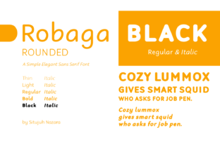 Robaga Rounded Black: A Bold Sans Serif Typeface for Web Design