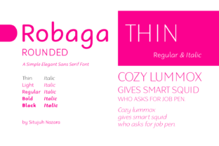 Robaga Rounded Thin: A Modern Typeface for Clear Campaigns